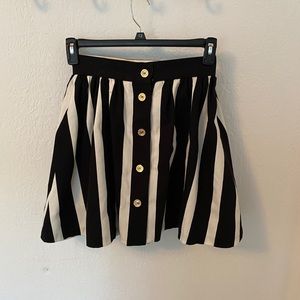 Vintage striped black and white skirt